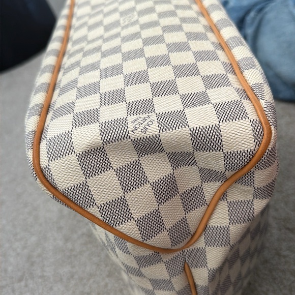 AUTHENTIC LOUIS VUITTON Damier Azur Delightful MM Rose Ballerine - Picture 14 of 16